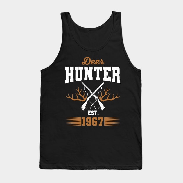 Gifts for 54 Year Old Deer Hunter 1967 Hunting 54th Birthday Gift Ideas Tank Top by uglygiftideas